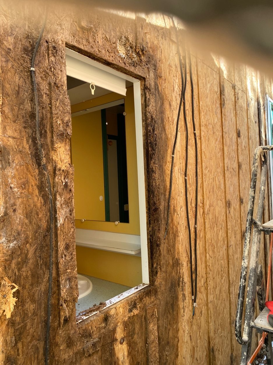 Paroi extérieure avant rénovation